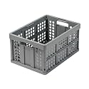 Clax® crate | folding box | basket | 48 qt (12 gal) | grey