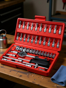 claxa enterprise 46 in 1 pcs tool kit  screwdriver and socket set multi purpose combination tool case precision socket set socket set