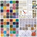 Box-O-Beads Earth Tones Clay Beads Bracelet Making Kit – 16,050 Pieces with 72 Color Friendship Bracelet Jewelry Kit for Kids, Teens &amp; Family Crafting – Creates Over 100 Bracelets for Family Crafting