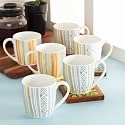 Clay Craft Fine Ceramic Striped Tea CupsMugs