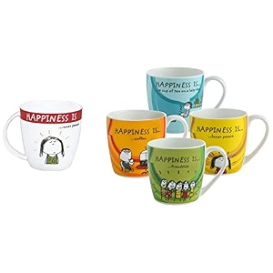 clay craft - happiness is ceramic coffee mugs alton set of 4 240ml happiness is inner peace bone china milk mug 270ml56cm multicolour