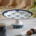 Clay Craft India Circus Bone China Cake Stand Accented with 22 Carat Gold with Premium Gift Box - 10.4 Inch (LE11)(Cakestand)