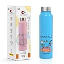 Clay Craft VACBOTT Happiness is... Single Walled Non Insulated Water Bottle, 1000ML, Blue