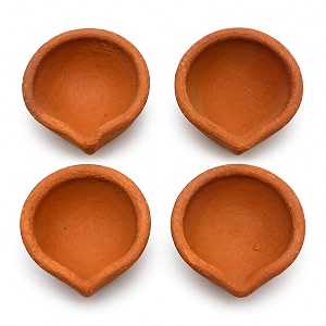 Clay DiyaTraditional Clay DiyaPack of 4