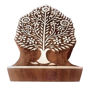 clay wooden stamp large tree pattern big printing block