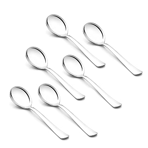 clazkit 6 pcs stainless steel zebra soup spoon czss