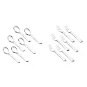 Clazkit 6 pcs Stainless Steel Zebra Soup Spoon CZSS &amp; Clazkit 6 pcs Stainless Steel Zebra Fork Spoon,CZFS
