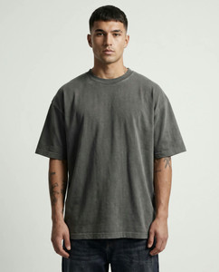 Clazzey Solid Men Round Neck Grey T-Shirt