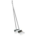 Clean Go Sanitary Dog Poop Scooper, 36” Length – Uses Chrome-Plated Steel &amp; Rake-Style Tines to Scoop Dog Waste on Grass