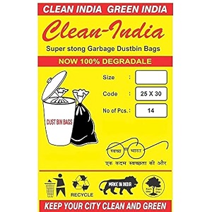 25x30 large -42 pcs pack of 3 x 14 pcs large disposable garbage trash waste dustbin bags of 63cm x 76cm