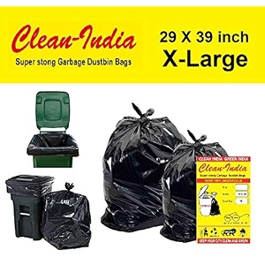 29x39 xl  40 pcs pack of 4 x 10 pcs extra large black disposable garbage bags dustbin bags  73 x 99cm black