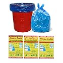 3 Packs Medium Plastic Garbage Bags For Dry And Wet Waste(90 Piece) (Blue)
