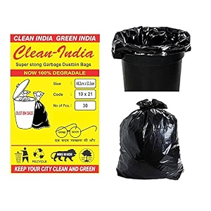 plastic garbage bagsdustbin bags medium 19x21 inches 30 bags x 8 packets m 240 bags piece black