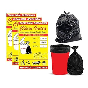 garbage bagsdustbin bags medium 19x21 inches 30 bags x 3 packets m 90 piece bags plastic black