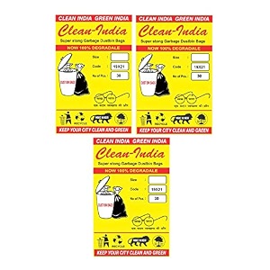 garbage bags premium heavy duty trashdustbin bags for pantry 19x21 inches pack of 3