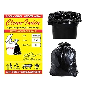 plastic garbage bags premium heavy duty trashdustbin bags for pantry 19x21 inches pack of 8 count