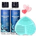 Clean-n-Fresh Makeup Brush Cleaner Set 2 Pack with Cleaning Mat 6.8 Fl Oz