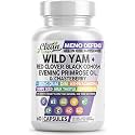 Clean Nutra Wild Yam Root Capsules with Red Clover Black Cohosh Evening Primrose Oil Chasteberry Dong Quai DIM Ashwagandha Grape Seed Extract Milk Thistle Lemon Balm and more Hormone Balance For Women