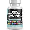 Clean Nutraceuticals DIM Evening Primrose Black Cohosh Calcium D-Glucarate Sulforaphane Flax Seed Extract - Hormonal Support Vitamins for Women with Dong Quai - 60 Caps