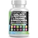 Clean Nutraceuticals GABA 750mg 5 HTP 200mg L Tryptophan 500mg L Theanine 200mg Ashwagandha SAM-e L-Glycine - Mood Support Vitamins for Women and Men with L-Tyrosine 5-HTP (5-Hydroxytryptophan)