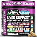 Clean Nutraceuticals Liver Cleanse Detox & Repair | Milk Thistle Supplement + NAC, TUDCA, Dandelion Root, Artichoke, Choline, Ginger, Beet Root, Burdock, Taurine, Liver Support 90 Capsules