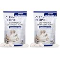 The Clean People Dishwasher Pods - Cuts Grease & Rinses Sparkling Clean - Residue-Free - Phosphate Free Dishwashing Pods (60 Count, Fragrance Free) (Pack of 2)
