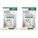The Clean People Dishwasher Pods - Cuts Grease &amp; Rinses Sparkling Clean - Residue-Free - Phosphate Free Dishwashing Pods (60 Count, Lemon Verbena) (Pack of 2)