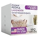 The Clean People Laundry Detergent Sheets - Laundry Soap - Ultra Concentrated, Recyclable Packaging, Stain Fighting - Lavender, 192 Pack