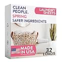 The Clean People Laundry Detergent Sheets - Laundry Soap - Ultra Concentrated, Recyclable Packaging, Stain Fighting - Spring, 32 Pack