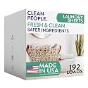 The Clean People Laundry Detergent Sheets - Laundry Soap - Ultra Concentrated, Recyclable Packaging, Stain Fighting - Fresh Scent, 192 Pack