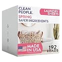 The Clean People Laundry Detergent Sheets - Laundry Soap - Ultra Concentrated, Recyclable Packaging, Stain Fighting - Spring Scent, 192 Pack