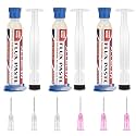 No Clean Soldering Flux 559 10CC 10mL Solder Fluxes Paste Syringe for Electronics 10 milliliters with Needle Dispensing Tool (Pack of 3Pcs)