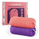 Cleangor 2Pcs African Net Sponge Authentic with Knots - Exfoliating Body