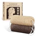 Cleangor 2Pcs African Net Sponge Authentic with Knots - Exfoliating Body