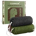 Cleangor 3Pcs African Net Sponge Authentic with Knots - Exfoliating Body