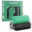 Cleangor 3Pcs African Net Sponge Authentic with Knots - Exfoliating Body