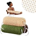 Cleangor 3Pcs African Net Sponge Authentic with Knots - Exfoliating Body