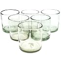 Clear 12 oz Large DOF Glasses (set of 6), Recycled Glass, Lead-free, Toxin-Free (12oz Large DOF)