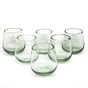 Clear 6 oz Roly Poly Glasses (set of 6), Recycled Glass, Lead-free, Toxin-Free (6 oz Roly Poly)