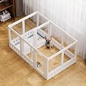 Clear-air Dog Playpen Indoor Acrylic Pen, 30" H, White, 12 Panels