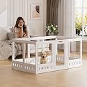 Clear-air Dog Playpen Indoor Acrylic Pen, 35" H, White, 10 Panels