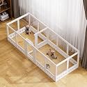 Clear-air Dog Playpen Indoor Acrylic Pen, 30" H, White, 16 Panels