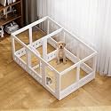 Clear-air Dog Playpen Indoor Acrylic Pen, 35" H, White, 12 Panels