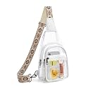 Clear Bag for Stadium Events Approved Clear Purses for Women Crossbody Transparent Bag Stadium Bags for Concert Sport
