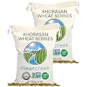 CLEAR CREEK Certified Glyphosate Residue Free Khorasan Wheat Berries | 8 lb (2-4 lb bags) lb | Non-GMO Project Verified
