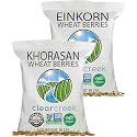 CLEAR CREEK Certified Glyphosate Residue Free Khorasan and Einkorn Wheat Berries | 36 lb (2-18 lb bags) | Non-GMO Project Verified