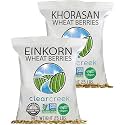 CLEAR CREEK Certified Glyphosate Residue Free Einkorn and Khorasan Wheat Berries | 50 lb (2-25 lb bags) | Non-GMO Project Verified