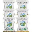 CLEAR CREEK Certified Glyphosate Residue Free Khorasan, Durum, Rye, Spelt, Pearl Barley, and Einkorn Wheat Berries | 108 lbs (6-25 lb bags) | Non-GMO Project Verified