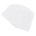 Clear Double-Sided Refill Inner Pages for Transparent Jewelry Storage Book 6 Ring Binder, 24 Sheets 96 Pockets