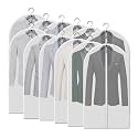 Clear Garment Bags for Hanging Clothes, 12 Pack 40 Inch Suit Covers